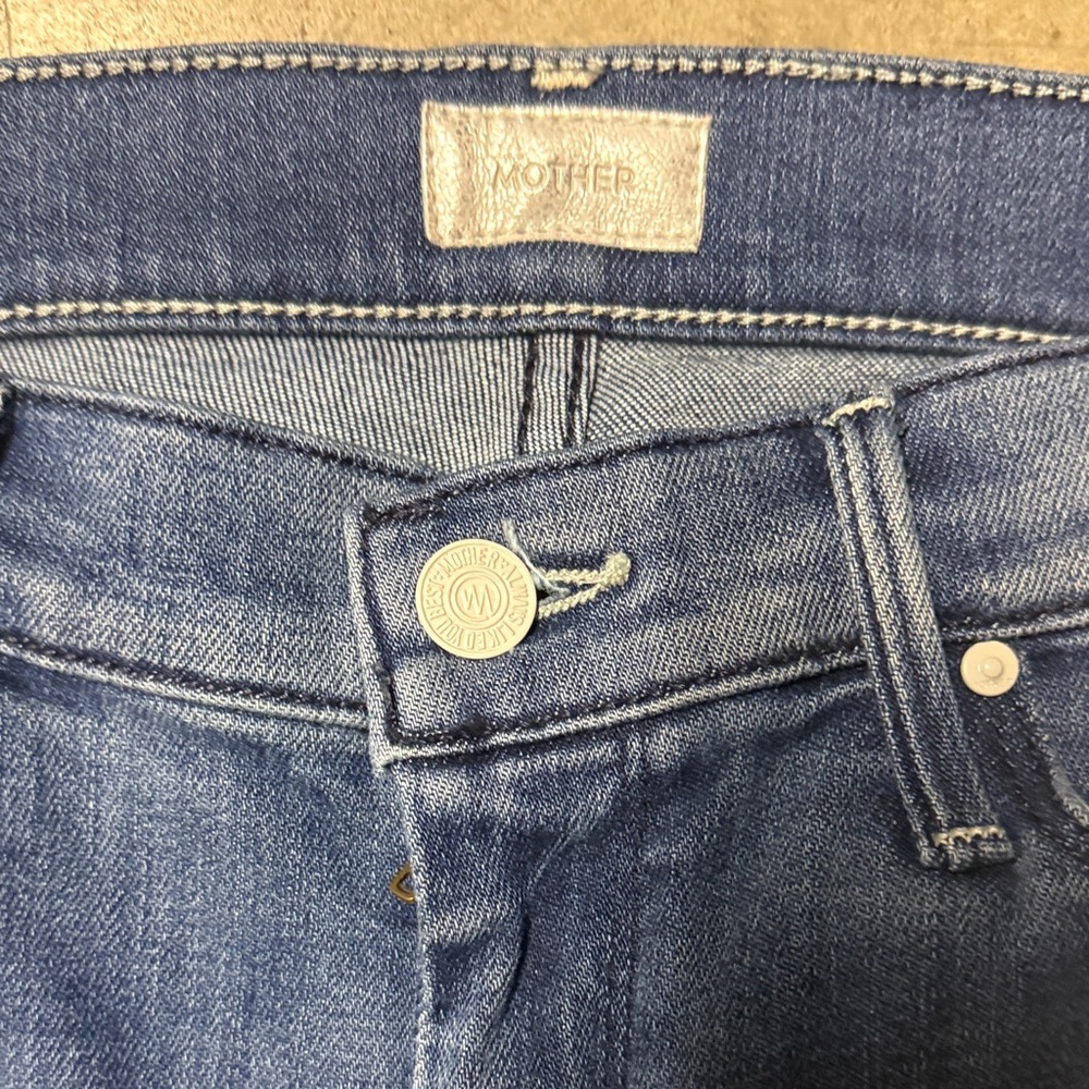 NWT MOTHER Blue Skinny Jeans - Picture 4 of 5